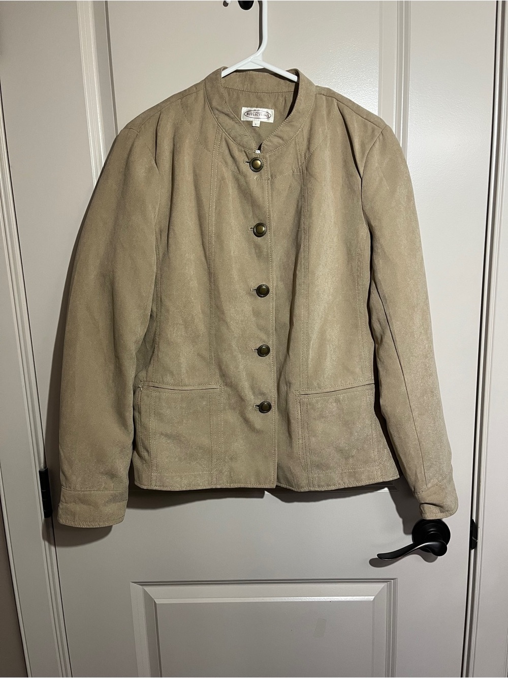 Northern Reflections Taupe Button-Front Jacket